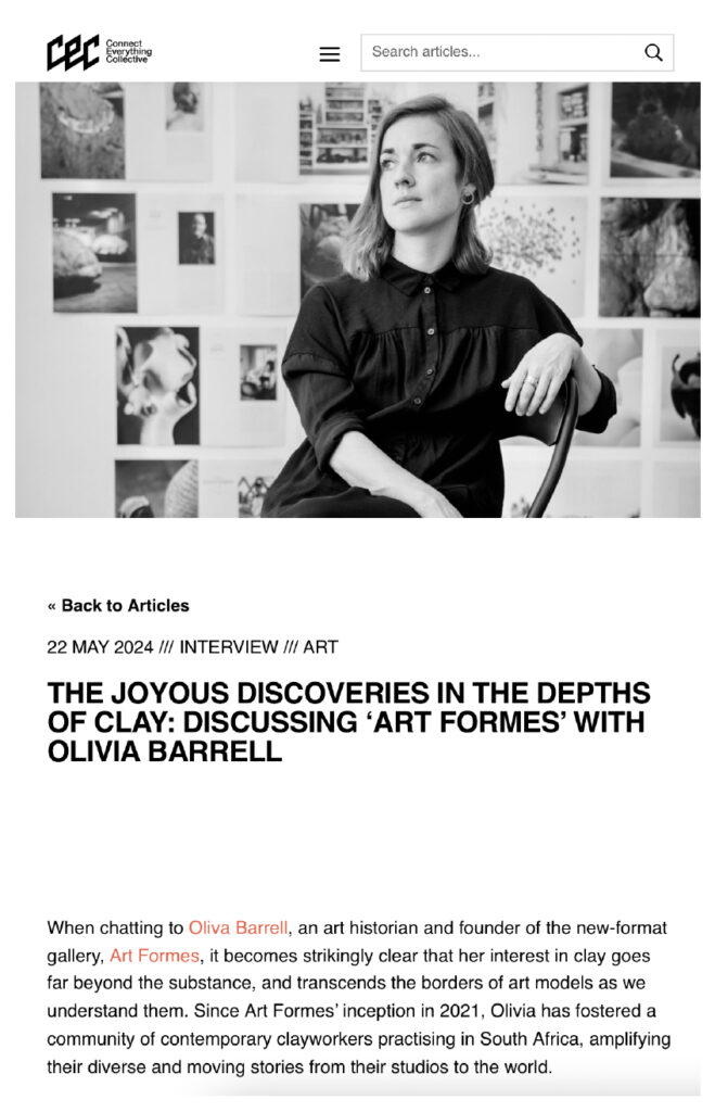 Olivia Barrell_Founder Art Formes_CLAY FORMES book